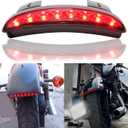 MISS MOLY Red Led Motorcycle Turn Signals Tail Light Cafe Racer Rear Fender Edge Brake