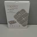 Caperci Original Snackle Box Container - 10-Compartment Divided Snack Serving Tray with Lid & Handle, 2 Dressing Containers, Perfect for Picnic, Leak-Proof, Dishwasher Safe, BPA-Free (Cream)