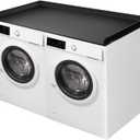 Washer Dryer Countertop,Laundry Countertop,27.5" W x 54" L Washer Dryer Shelf,Melamine Table Top for Washer and Dryer, Washer Dryer Work Surface (Black)