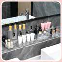 8 Pcs Mixed Extendable Clear Drawer Organizer, All Adjustable Vanity Storage Box, 2-Size Desk Drawer Organizer, Acrylic Storage Bins for Makeup, Cosmetic, Bedroom Dressers Tool Organizer for Gadgets