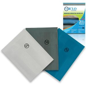 Microfibre Premium Cleaning Cloth Set of 3 - Magic Cloth | All Purpose, Absorbent Washcloth | Microfiber for Window, Kitchen, Bathroom | Lint-Free, Scratch-Free Glass CLoth | 16'' x 24'' | Dark Series