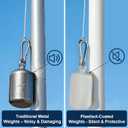 Flag Weights for Bottom of Flag 3 LB, Heavy Duty Flag Counter Counterweight to Keep Flags Straight in Wind, Outdoor Flag Pole Weight with a Carabiner for Internal Halyard System