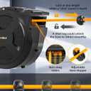 Retractable Air Hose Reel, 3/8" x 100Ft Flex Hybrid Air Hose Max 300PSI Kink-resistant Air Compressor Hose Reel Auto Rewind with 6Ft Lead in, Quick Connect, 180 Swivel Mounting Kit.