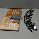 Legging Organizer for Closet, Metal Yoga Pants Hangers 2 Pack w/10 Clips Holds 20 Leggings, Space Saving Hanging Closet Organizer w/Rubber Coated Closet Organizers and Storage, Black