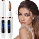 Heated Eyelash Curler - Heated Lash Curler Electric Eyelash Curler 3 Temp Settings for Makeup Tools for Achieving A Natural Curl and Long Lasting Eyelashes, Designed for Women, White