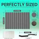 Premium Stone Dish Drying Mat  Large Foldable Kitchen Counter Mat, Super Absorbent Diatomaceous Earth with Coasters, Brush & Anti-Slip Pad  Fast Drying, Dark Gray (24" x 15.3")