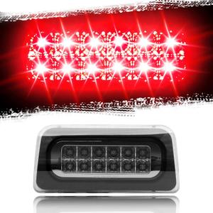 BASIKER 3rd Third Brake Light Tail Lights fit for 1994-2004 Chevy s10 S-10 GMC Sonoma Regular Cab or Crew Cab (Smoking Housing Red light)