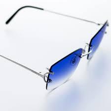  Sunglasses with Platinum Detail & Gradient Blue Lens CT0