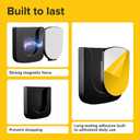 2 x Magnetic Remote Control Holder - 5 Pcs Black Set for TV, Fan, and Air Conditioner Remotes - Wall Mount with Self-Adhesive Back for Easy Installation and with our Powerful and Sleek Magnetic Holders