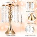 Unittype 20 Pcs Wedding Centerpieces for Tables 13 Inch Tall Crystal Flower Stand Floral Vases for Tabletop Flower Arrangement Stand Anniversary Baptism Party Reception Mother's Day Decor (Gold)