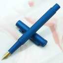 Hongdian Blue Forest Metal Fountain Pen, Beautiful Tree Texture Fine Nib Writing Office Pen
