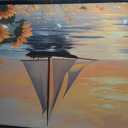 Large Sailboat Wall Art for Living Room Big Sea Sailboat Wall Decor Coastal Nautical Canvas Prints Painting Seascape Pictures Ocean Sunrise Sunset Decorations for Bedroom Office Framed Gifts 30"x60"