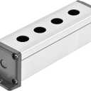 uxcell 4 Holes 16mm Aluminum Switch Button Station Box with a PG7 Cable Gland and Mounting Base