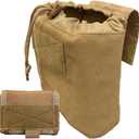Molle Dump Pouch Drawstring Roll-Up Tactical Drop Pouch, Lightweight, Durable, Folding Hunting Utility Bag, Ammo Magazine Pouch