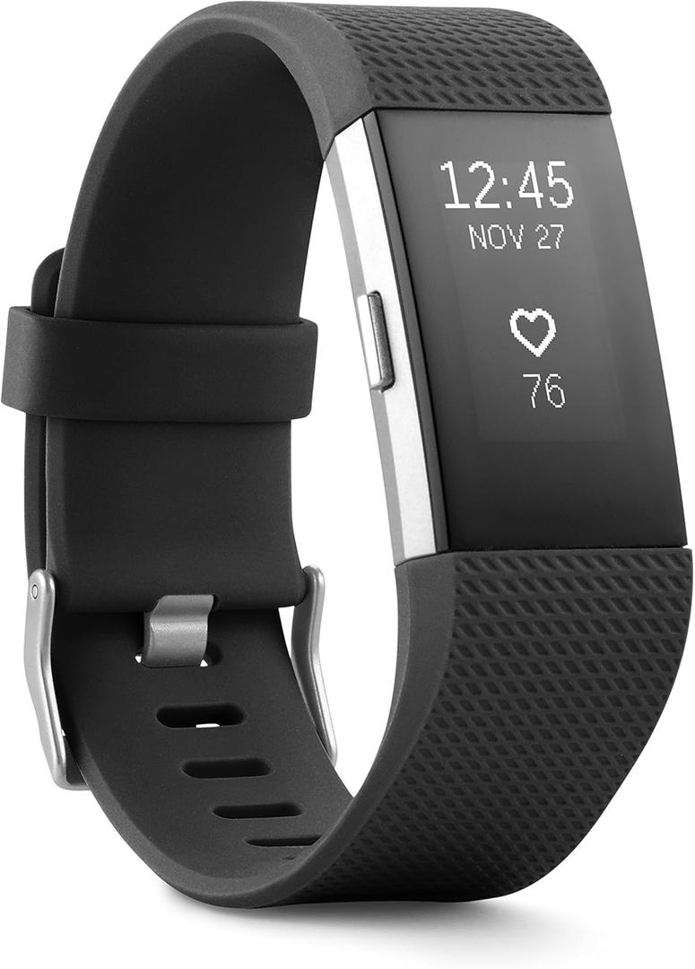 Fitbit Charge 2 Heart Rate + Fitness Wristband, Black, Large (US Version) Fitbit Charge 2 Heart Rate + Fitness Wristband, Black, Large (US Version)