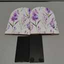 Wooden Bookends for Shelves Lavender Floral Purple Flower Non Skid Book Ends Heavy Duty Decorative Book Stoper for Home Office Library 1 Pair