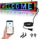 Scrolling LED Digital Sign,39"x8" P10 Programmable Open Sign, IP65 Waterproof, WiFi Control,RGB Full Color Display for Outdoor &Indoor Store Business