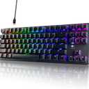 TECWARE Phantom+ 87 Mechanical Gaming Keyboard | RGB LED Backlit | Hot Swappable Wraith Red Switches | 87 Key TKL Layout | Thocky Sound Profile | Detachable USB-C Wired | Black
