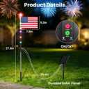 6 Pack American Flag Pathway Lights, 4th of July Decorations with 8 Modes, Patriotic Decorations Lights Outdoor Waterproof, for Yard, Garden,Independence Day, Memorial Day