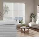 No Tools-No Drill Mini Blinds for Indoor Windows Cordless 1" Slat Blackout Aluminum Horizontal Window Blinds Waterproof for Office,Home,Door, White, Custom Size