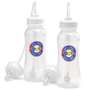Hands-Free Baby Bottle - Anti-Colic Nursing System 9 oz Baby Bottle with Fast Flow Nipple/Teat 3m+ with Tube Straw Feeding System for Toddler (2 Bottles - Classic)
