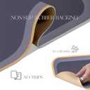 Bath Mat Rug Non Slip Quick Dry Absorbent Bathroom Rugs Thin Design Fits Under Door Ideal for Bathtub Sink Shower Room Floor Mats Comfortable Durable Rubber Backing (Blue Oval-47"17")