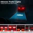 Wireless Trailer Lights Magnetic - Bluetooth LED Trailer Lights, High Brightness for Towing - IP65 Waterproof, Wireless Tail Lights for Trailer, Trucks, Caravans, Campers, RVs, Vans (Red)