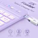 Cousper for iPad mini 7 Keyboard Case A17 Pro 2024/iPad Mini 6 Generation Case with Keyboard 2021 8.3 Inch, Pencil Holder, 7 Color Backlit Detachable Keyboard Cover for iPad mini 7th/6th Gen,Purple