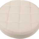 PRETYZOOM Round Stool Modern Bar Stool Cushion Dia.12.6 Replacement Seat Accessory Chair Seating Part for Wholesale Supplies, Kitchen, Dining Cushions, PU, White (32.00X32.00X7.50CM)