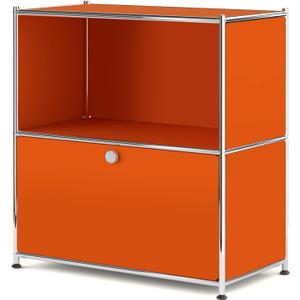 Metal Flip-Top Cabinet, Detachable Wheels, Modern Sideboard H32.5 | Flexible Open & Hidden, Side Table, Bedside Cabinet, Mid-Century Storage Piece for Living Room, Bedroom, Office, or Entryway, 15.75 inches x 30.31 inches x 34.25 inches