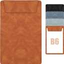 2 x Magnetic Leather clipboard with Pen Holder - Small Clipboard for Office Supplies, Perfect Clip Board for Professionals (Brown, B6 85.2in)