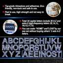 34Pcs Rhinestone Letter Stickers Bling Glitter Alphabet A-Z Letters Self-Adhesive Crystal Word Sticker Iron on Letters for Clothing Art Crafts DIY Decors(SilverBlue+White,2.24")