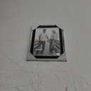 Malden International Designs Black Sleek With Silver Inside Border Picture Frame, 5x7, Black