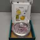 Anyday 4-Cup Microwave Cookware & Glass Container with Glass Lid, Plastic-Free Deep Food Storage | Stackable Airtight Steamer with Vented Lid for Microwave-Safe Reheating, Steaming Vegetables & Rice (Frosted - Black Sesame)