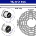 Poolvio Professional Swimming Pool Vacuum Cleaner Hose -1.5 8 Piece Hoses for Pool Vacuum Extension/Replacement - Compatible with all Major Automatic Swimming Pool Cleaners