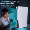 for PS5 Cooling Fan with Led Light,Quiet Efficient Cooling Accessories for PS5 HUIJUTCHEN Upgraded Cooler Fan for PlayStation 5 Disc/Digital with USB 3.0 Port,2 Level Speed (Not for PS5 Slim/Pro)