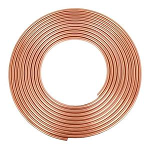 ELECTRAPICK Copper Tubing 3/8" OD x 21/64" ID x 25 Ft, T2 Pure Copper Tubes Soft Coil, Metal Round Seamless Pipe Tubing for Air Conditioning Refrigerator, Industry, DIY