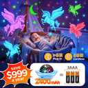 One Fire Night Light for KidsToys, 6 Films+78 Lighting Modes Star Projector,Rechargeable Night Light Projector,360°Rotion Star Lights for Bedroom Decor,Birthday Gifts for Kids Baby Sensory Toys Autism