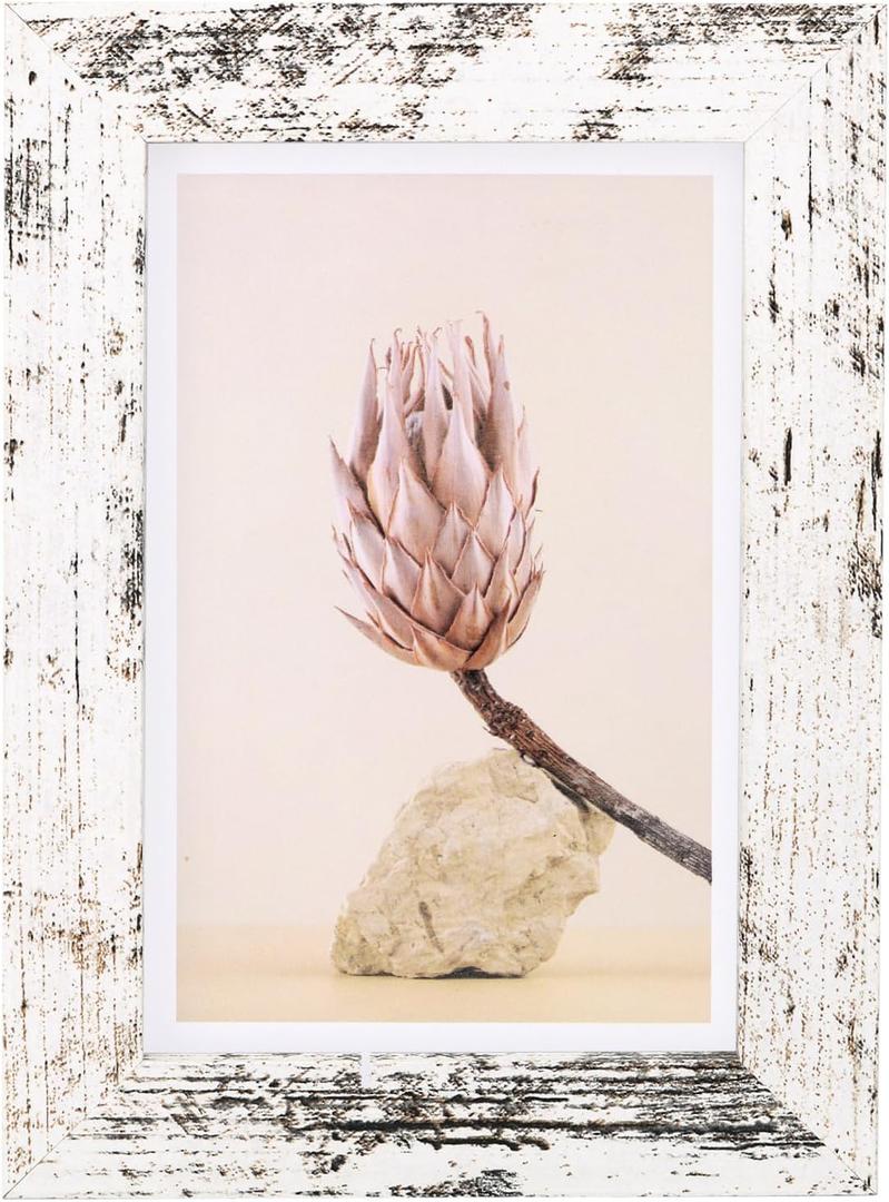 4x6 Picture Frame for Wall & Tabletop - Vintage Style with Tempered Glass, Rustic Home Decor