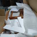 3-Pcs Outdoor Garden Poplar Wood 2 Rocking Chair Set & Folding Side Coffee Table