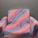 Dream On Me Nestle Kids Sofa in Tie Dye, 2-in-1 Convertible Sofa to Lounger, Low to Floor Design, Machine Washable Fabric Cover