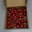 Sumind 48 Pieces Christmas Ball Ornaments Mini Matte Multicolor Hanging Ornament Xmas Ball Tree Miniature Decorations for Christmas Tree Party Decor(1 Inch,Red)