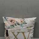 Champagne Cream Beige Roses Floral Quinceaera Mis XV Aos Throw Pillow (16x16)