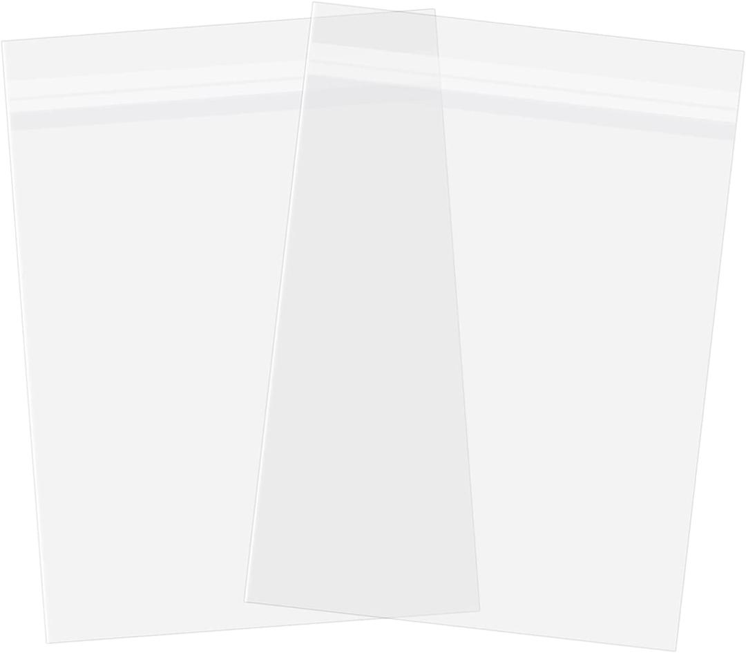 AUEAR 18" x 24" (100 Pack) Clear Plastic Sleeves - Acid Free 1.6mil Crystal Resealable Bags -Fit for Clothing, Household, Premium Packaging