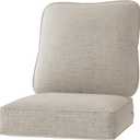 Outdoor Deep Seat Cushions 24 x 24 Inch Waterproof & Fade Resistant Replacement Patio Chair Cushions with Removable Cover (Beige) (1 PC)