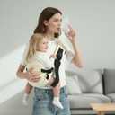 MISSWISDOM Toddler Sling Carrier, Toddler Carrier Sling, Baby Carriers Hip Carriers with Backrest, Lightweight Travel-Friendly Baby Slings Carriers, Beige