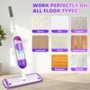 6 Pack Reusable Mop Pads Compatible with Swiffer PowerMop, Wood Floor Pads Microfiber Mop Replacement Refills Machine Washable for All Floor Surfaces