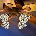 Wall Lamp, Pendant Lamp, Fan Lampshade Replacement, Beige Glass Lampshade, Tiffany Craftsmanship Inlaid Glass