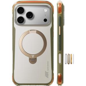 TORRAS Ostand Q3 Air Pro for iPhone 17 Pro Max Case, 360 Magnetic Stand, Fit for MagSafe, Dual Airbag Protection, Anti-Slip Shockproof Phone Case for iPhone 17 Pro Max, White