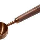 Vintage Coffee Measuring Spoon - 304 Stainless Steel, Coffee Scoop10g Capacity, Walnut Handle - Perfect for Coffee, Tea, and More (Rose Gold)